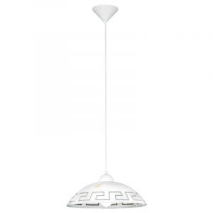 Witte design hanglamp glas, Kaj