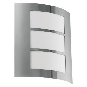 Zilveren buitenlamp kunststof, Elyana, IP44