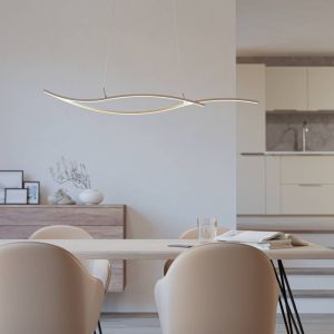 Bruine design hanglamp staal, Tevin, 20W, 4000K LED