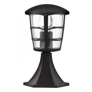 Zwarte moderne buitenlamp kunststof, Inas, IP44