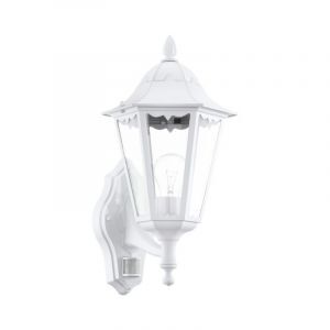 Witte klassieke buiten wandlamp met bewegingssensor aluminium, Leanna, IP44