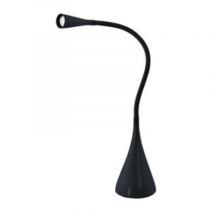 Zwarte moderne bureaulamp kunststof, Lieselot, met touchdimmer