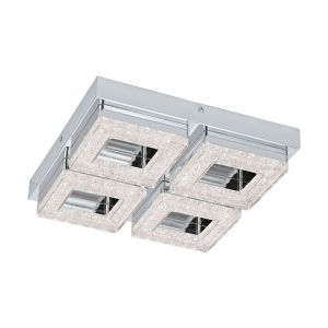 Chromen moderne wandlamp kunststof, Arjo, 4W, 3000K LED
