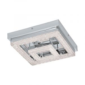 Chromen moderne plafondlamp kunststof, Arjo, 12W, 3000K LED
