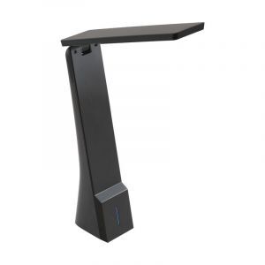 Zwarte moderne bureaulamp kunststof, Chama, 1W, white switch LED, met touchdimmer