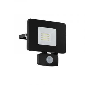 Zwarte buiten wandlamp met bewegingssensor aluminium, Joey, IP44