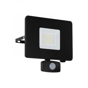 Zwarte buiten wandlamp met bewegingssensor aluminium, Joey, IP44