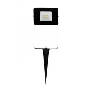 Zwarte moderne prikspot aluminium, Joey, IP65, met schakelaar