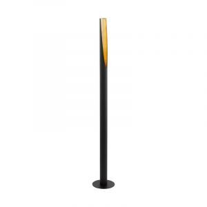 Zwarte moderne vloerlamp, Aloysius, staal