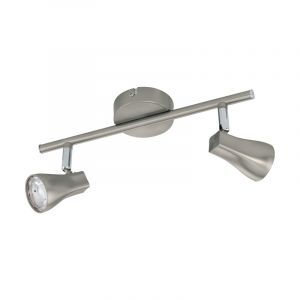 Nikkelen plafondspot Verona, staal, 3w 3000K (warm wit) LED, 2 lampen