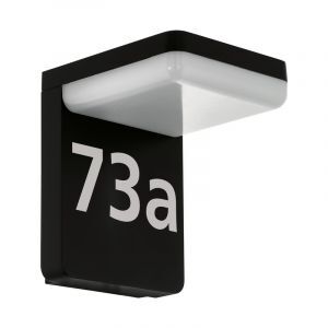 Zwarte moderne buitenlamp, Gerline, aluminium, 10w 3000K (warm wit) LED