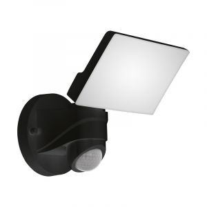 Zwarte buitenlamp met bewegingssensor Joselien, kunststof, IP44