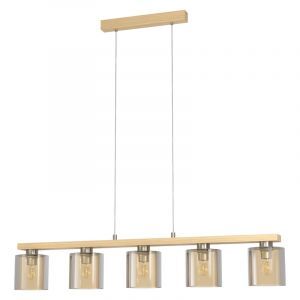 Houten hanglamp amber, Magali