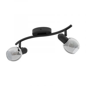 Zwarte design plafondspot, Ritchy, staal