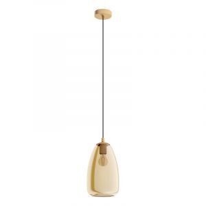 Amberkleurige design hanglamp glas, Fredericus