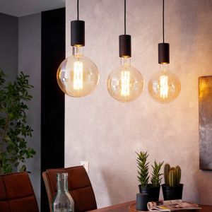 Zwarte hanglamp staal, Samed