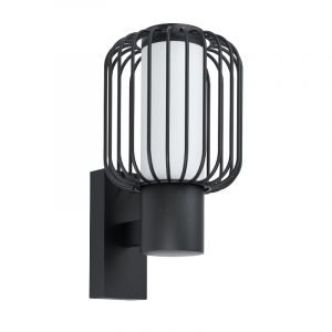 Zwarte moderne buitenlamp, Latife, staal, IP44