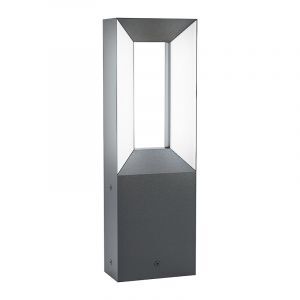 Zwarte moderne buitenlamp, Larisa, aluminium, 5w 3000K (warm wit) LED