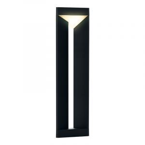 Zwarte moderne buitenlamp, Lyke, aluminium, 10w 3000K (warm wit) LED