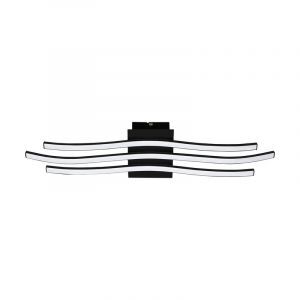 Zwarte moderne plafonnière aluminium, Therese, 21W, 3000K LED