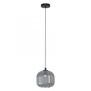 Zwarte retro hanglamp glas, Elvera