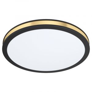 Zwarte moderne plafonniere, Rivano, staal, 11w 3000K (warm wit) LED