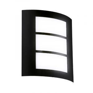 Zwarte moderne buitenlamp staal, Aartje, IP44