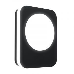 Zwarte moderne buitenlamp, Luut, aluminium, 9w 3000K (warm wit) LED