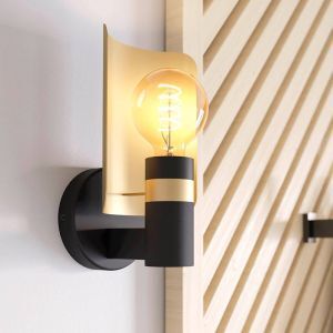 Gouden moderne wandlamp aluminium, Jetty