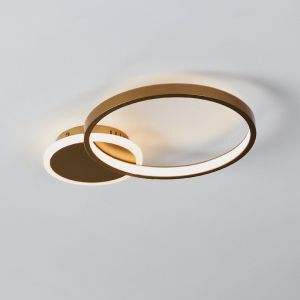 Gouden moderne plafondlamp aluminium, Sivan, 15W, warm tot koud wit verstelbare LED, 3-staps dimbaar
