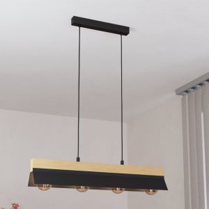 Zwarte industriële hanglamp aluminium, Kyla