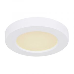 Witte plafonnière Cage, kunststof, 6W, geïntegreerd LED met verstelbare lichtkleur