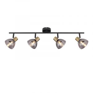 Gouden plafondspot Arthur, glas, modern