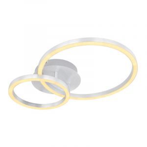 Witte plafonnière Palica, metaal, modern, geïntegreerd LED