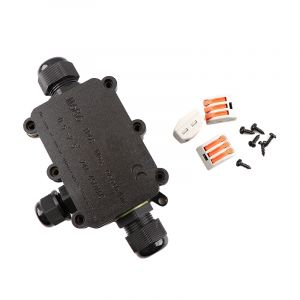 Waterdichte 3-weg kabelkoppeling, met Wago plug binnenin, IP68