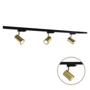 1M messing 1-fase railverlichting systeem + 3 Elena railspots