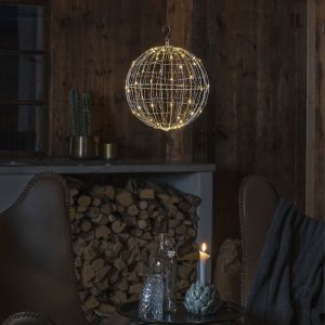 LED 30 cm Kerstverlichting bol, warm wit