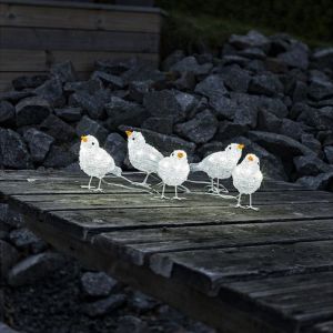5 LED Vogeltjes, voor binnen en buiten
