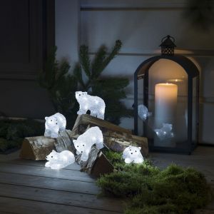 5 LED IJsbeertjes, voor binnen en buiten