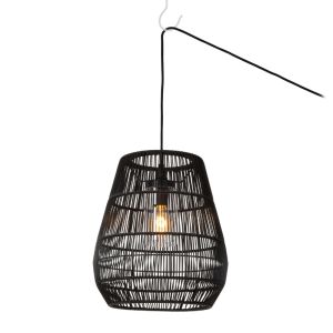 Zwarte buitenlamp landelijk, Nerida, IP44