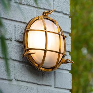 Gouden buitenlamp Dudley, aluminium, IP65
