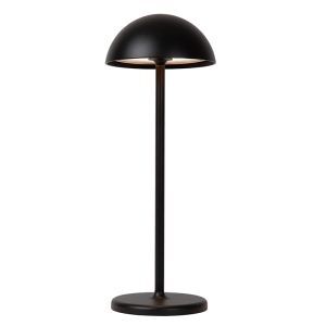 Zwarte buiten tafellamp retro, Joy, 1,5W, 3000K LED, IP54, met touchdimmer