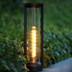 Zwarte buitenlamp Cadix, aluminium