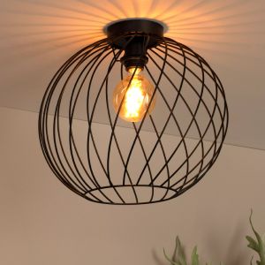 Zwarte plafondlamp klassiek, Danza