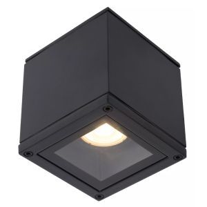 Zwarte plafondspot Aven, aluminium, IP65