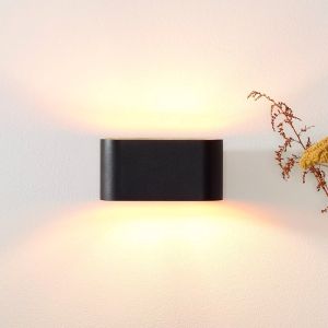 Zwarte wandlamp modern, Xera