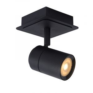 Zwarte moderne plafondlamp, Lennert, metaal, IP44
