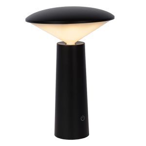 Zwarte buiten tafellamp modern, Jive, 4W, warm tot koud wit verstelbare LED, IP44, met schakelaar