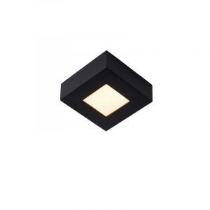 Zwarte plafonniere Brice, aluminium, 8w geintegreerd warm wit LED