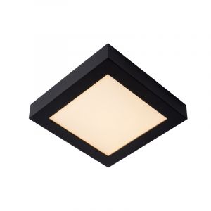 Zwarte plafonniere Brice, aluminium, 22w geintegreerd warm wit LED